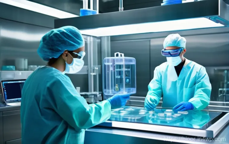 바이오프린팅의 연구개발 R D  트렌드 - **Prompt 1: A Vision of Medical Innovation through Bioprinting**
    A futuristic, pristine operatin...