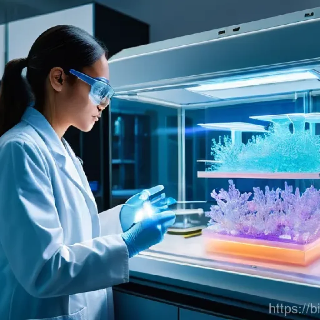 바이오프린팅의 기술적 진보와 산업 변화 - **Image Prompt 1: The Genesis of Life, Bioprinted with Precision**
A futuristic, brightly lit la...