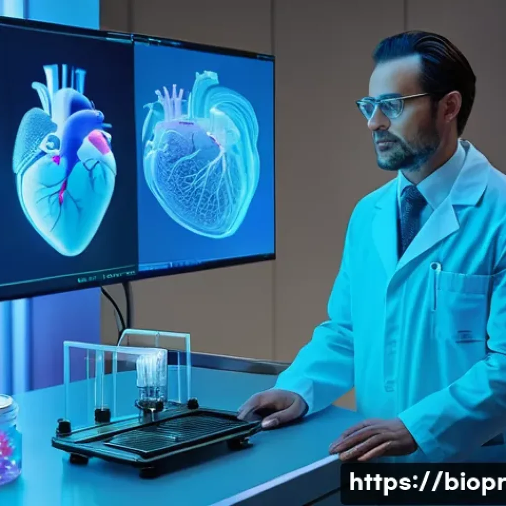 바이오프린팅을 위한 창의적 문제 해결 방법 - **Image Prompt 1: The Promise of Bioprinted Organs**
A futuristic, brightly lit medical laborato...