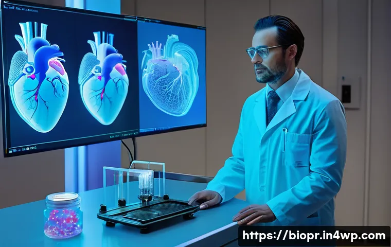 바이오프린팅을 위한 창의적 문제 해결 방법 - **Image Prompt 1: The Promise of Bioprinted Organs**
    A futuristic, brightly lit medical laborato...